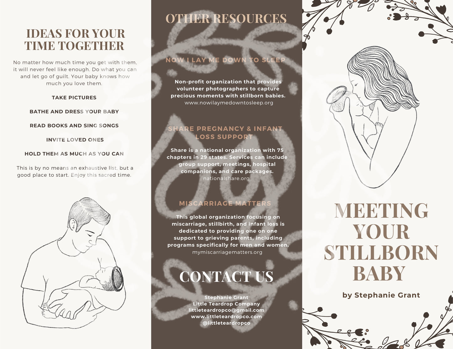 “Meeting Your Stillborn Baby” Hospital Brochure Pack of 10