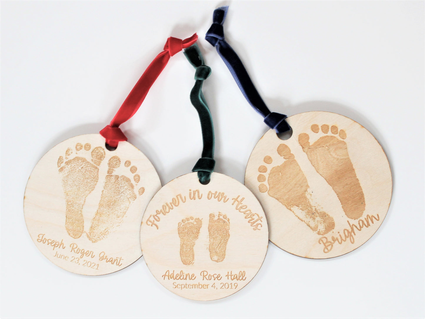 Custom Baby Footprints Ornament
