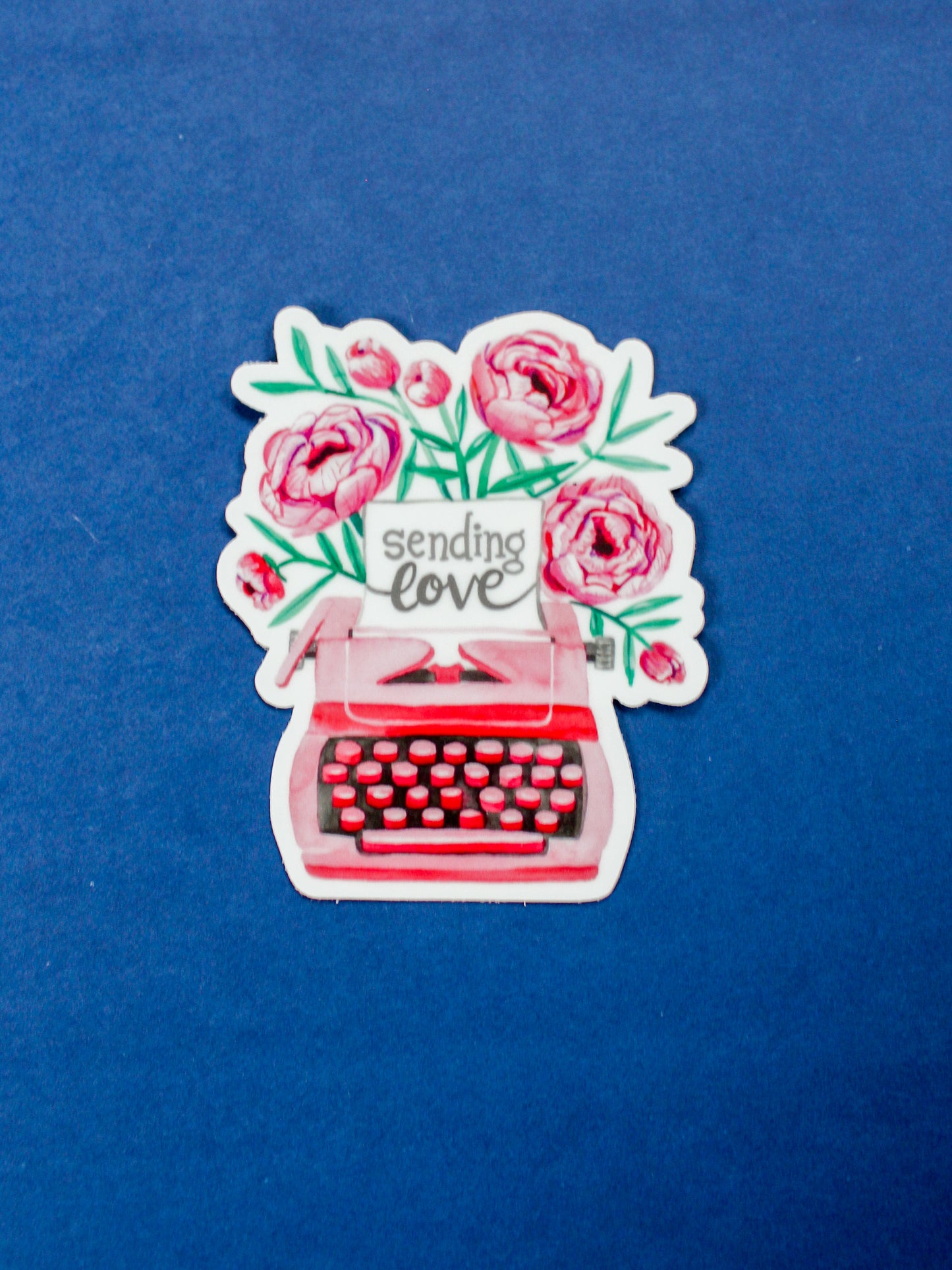 "Sending Love" Typewriter Card