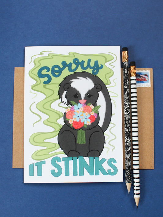 “Sorry It Stinks” Skunk Card