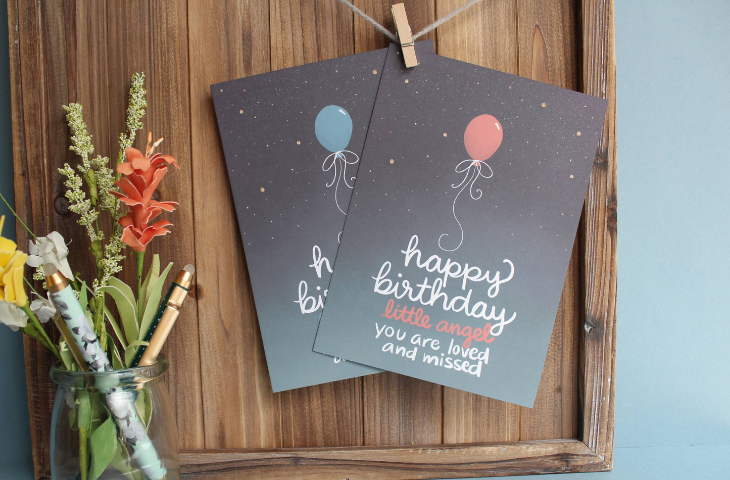 “Happy Birthday little Angel” Birthday card for pregnancy and infant loss