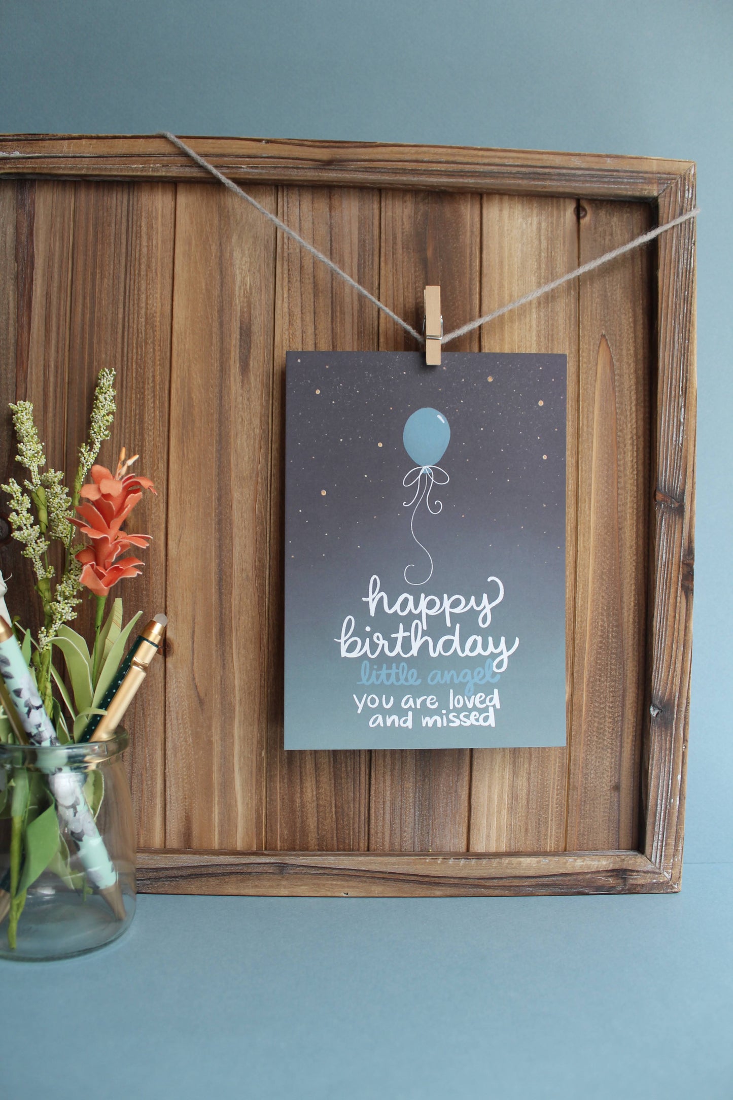 “Happy Birthday little Angel” Birthday card for pregnancy and infant loss