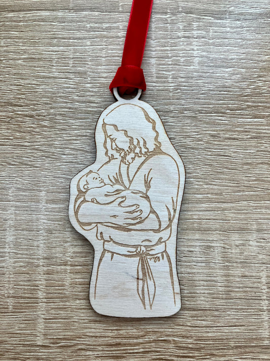 Christ with Baby Ornament (not Custom)