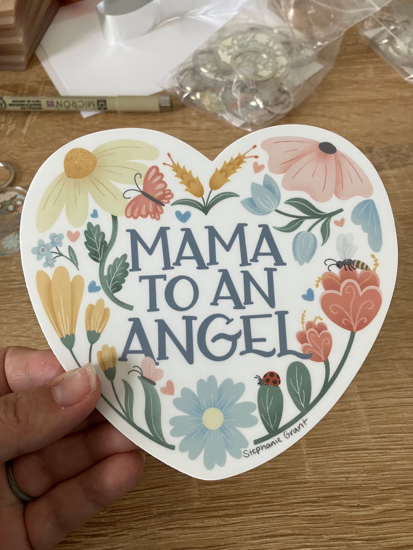 “Mama to an Angel” 5” Vinyl Bumper Sticker
