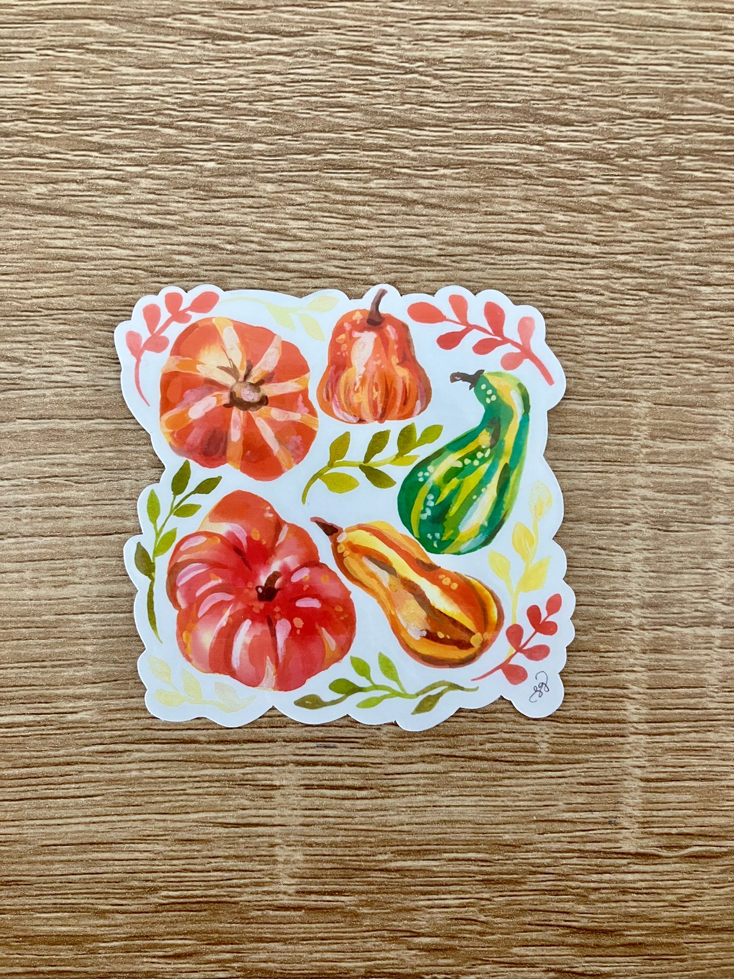 Fall Gourds Weatherproof Sticker