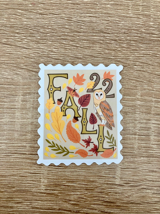 Fall Stamp Weatherproof Sticker